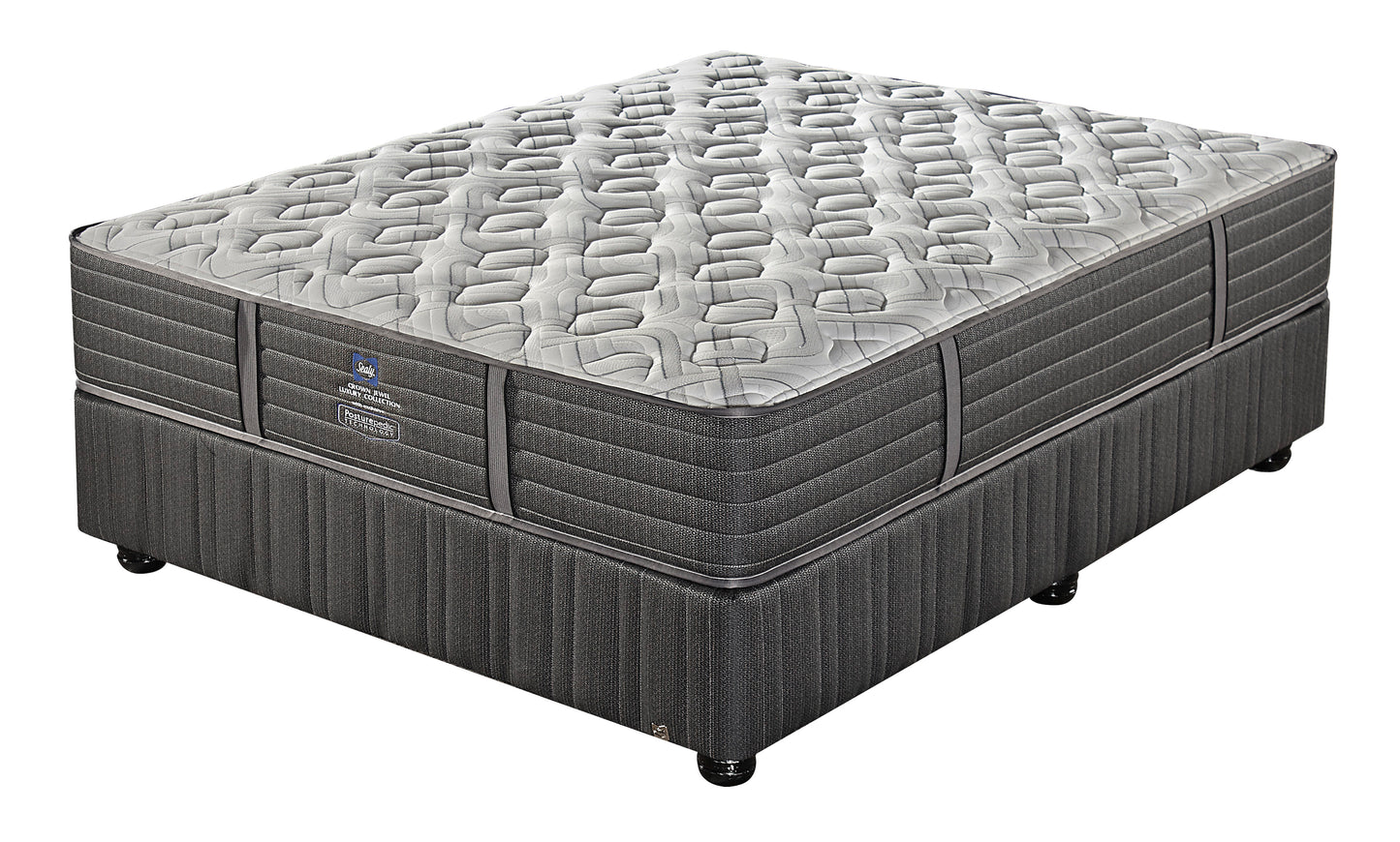 A Sealy Rialto Extra Firm queen size mattress and base set.