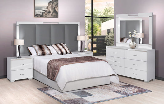Bianca 2 pce Bedroom Suite in White High Gloss