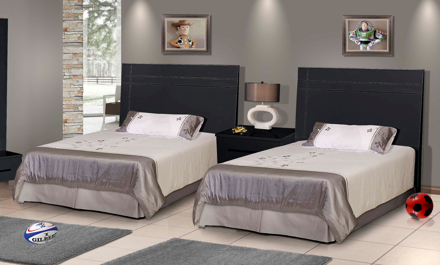 Delta Twin Headboards & Pedestal