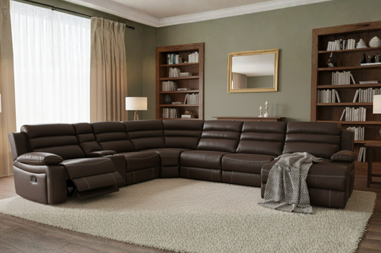 Buckingham 6 Piece Corner Suite in Bronco Fabric