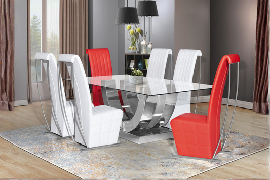 Monaco 7 Piece Dining table and Lindsay Chairs
