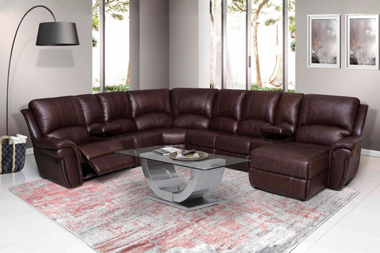 Jersey 7 Piece Corner Suite - Brown