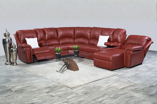 Jersey 7-Piece Corner Suite – Red
