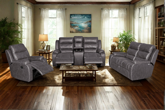Lara 3‑Piece Lounge Suite – Mottled Grey